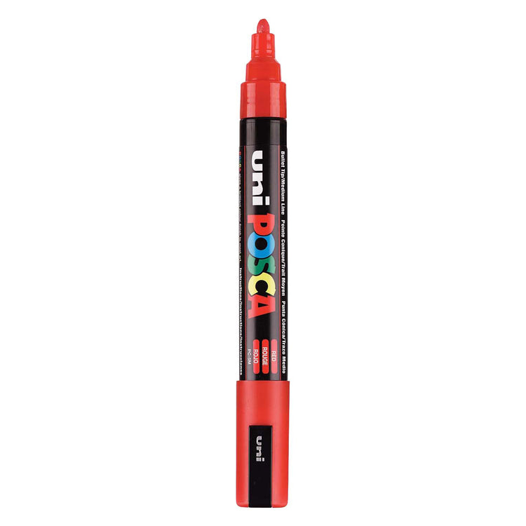 Marqueur Posca Uni-Posca, AFM PC-5M, épaisseur de ligne 2,5 mm, moyen, rouge, 1 pièce