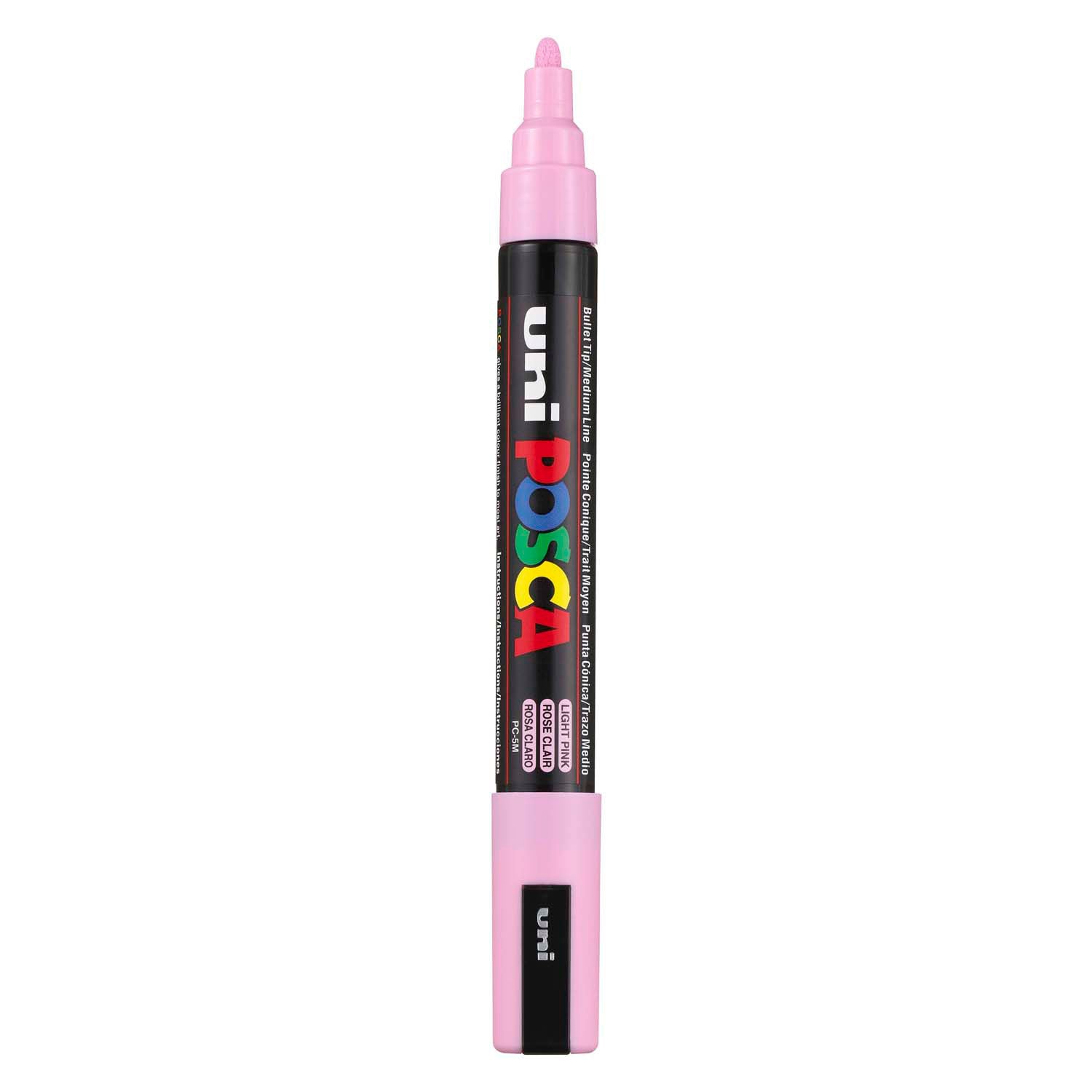Marqueur Posca Uni-Posca, AFM PC-5M, épaisseur de ligne 2,5 mm, moyen, rose clair, 1 pièce