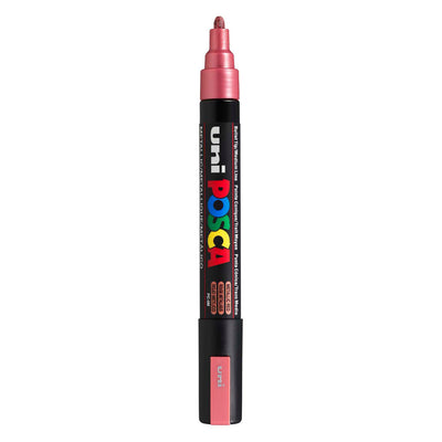Marqueur Posca Uni-Posca, AFM PC-5M, épaisseur de ligne 2,5 mm, moyen, métal rouge, 1 pièce