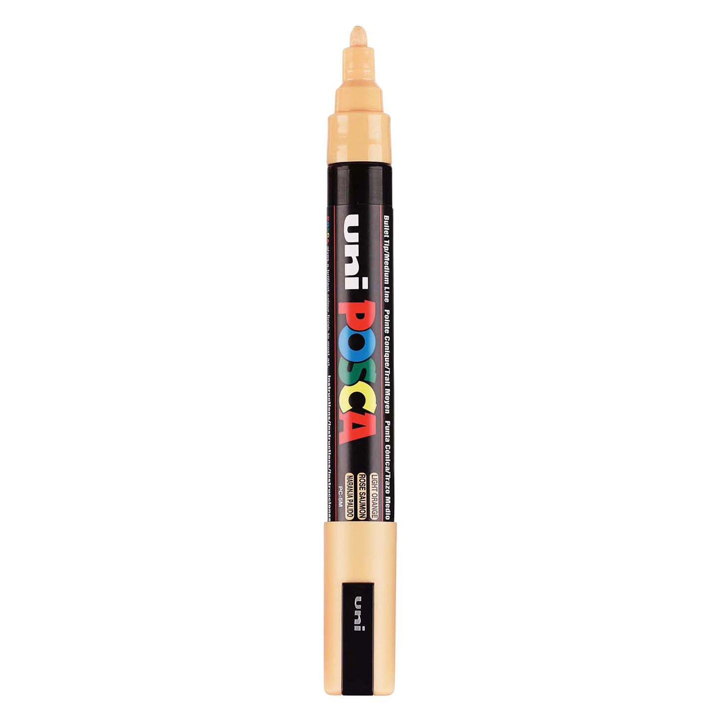 Marqueur Posca Uni-Posca, AFM PC-5M, épaisseur de ligne 2,5 mm, moyen, orange pâle, 1 pièce