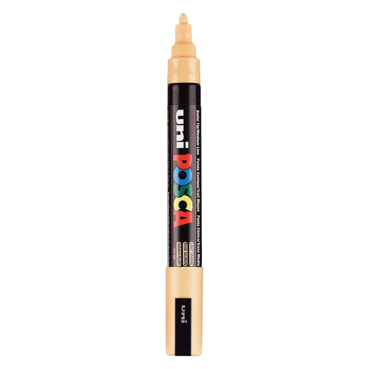 Marqueur Posca Uni-Posca, AFM PC-5M, épaisseur de ligne 2,5 mm, moyen, orange pâle, 1 pièce