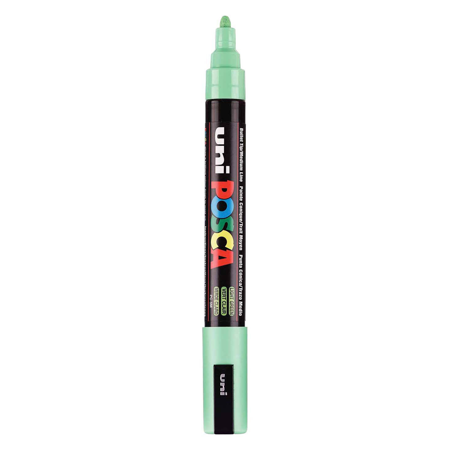 Marqueur Posca Uni-Posca, AFM PC-5M, épaisseur de ligne 2,5 mm, moyen, vert clair, 1 pièce