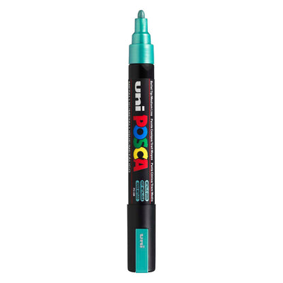 Marqueur Posca Uni-Posca, AFM PC-5M, épaisseur de ligne 2,5 mm, moyen, métallique vert, 1 pièce