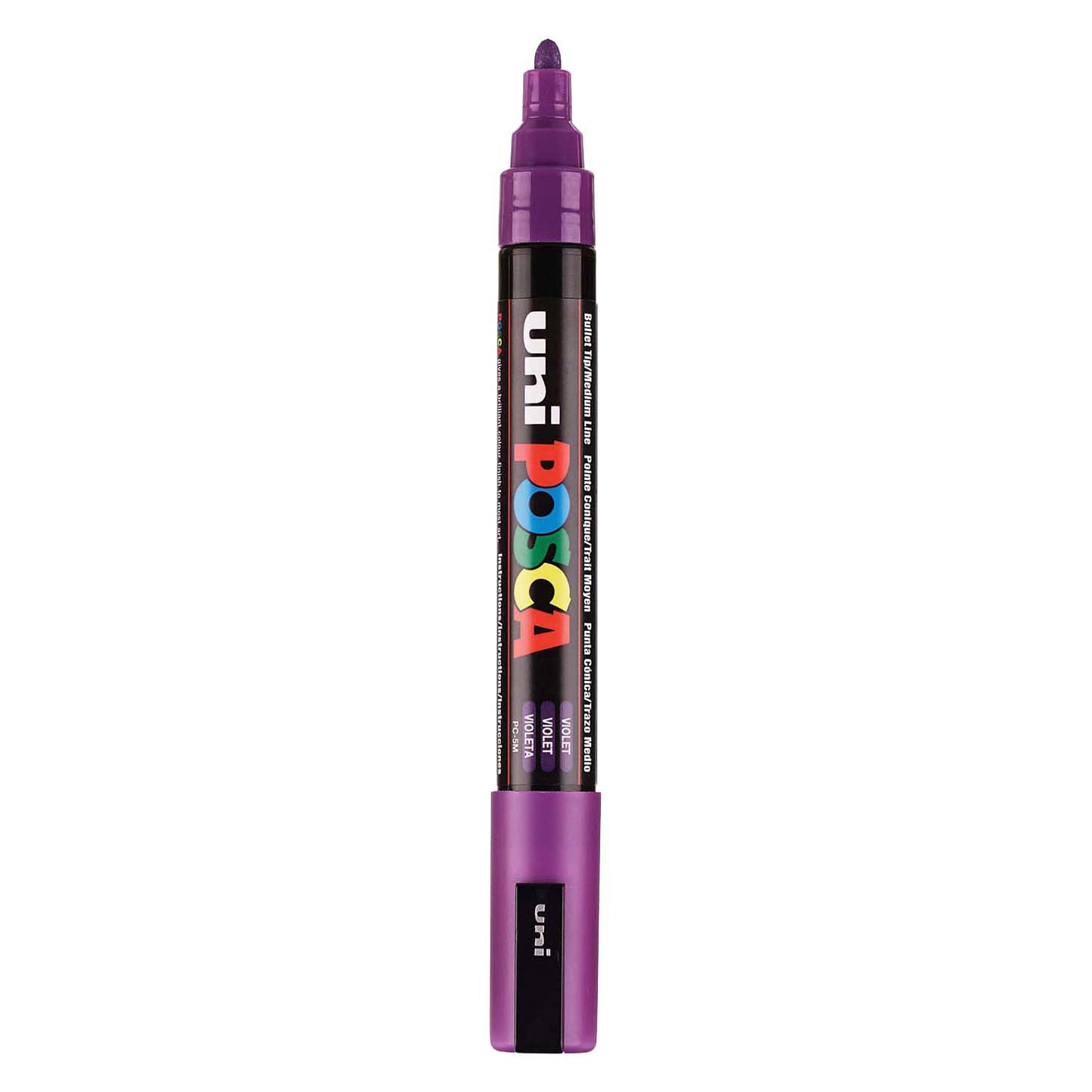 Marqueur Posca Uni-Posca, AFM PC-5M, épaisseur de ligne 2,5 mm, moyen, violet, 1 pièce