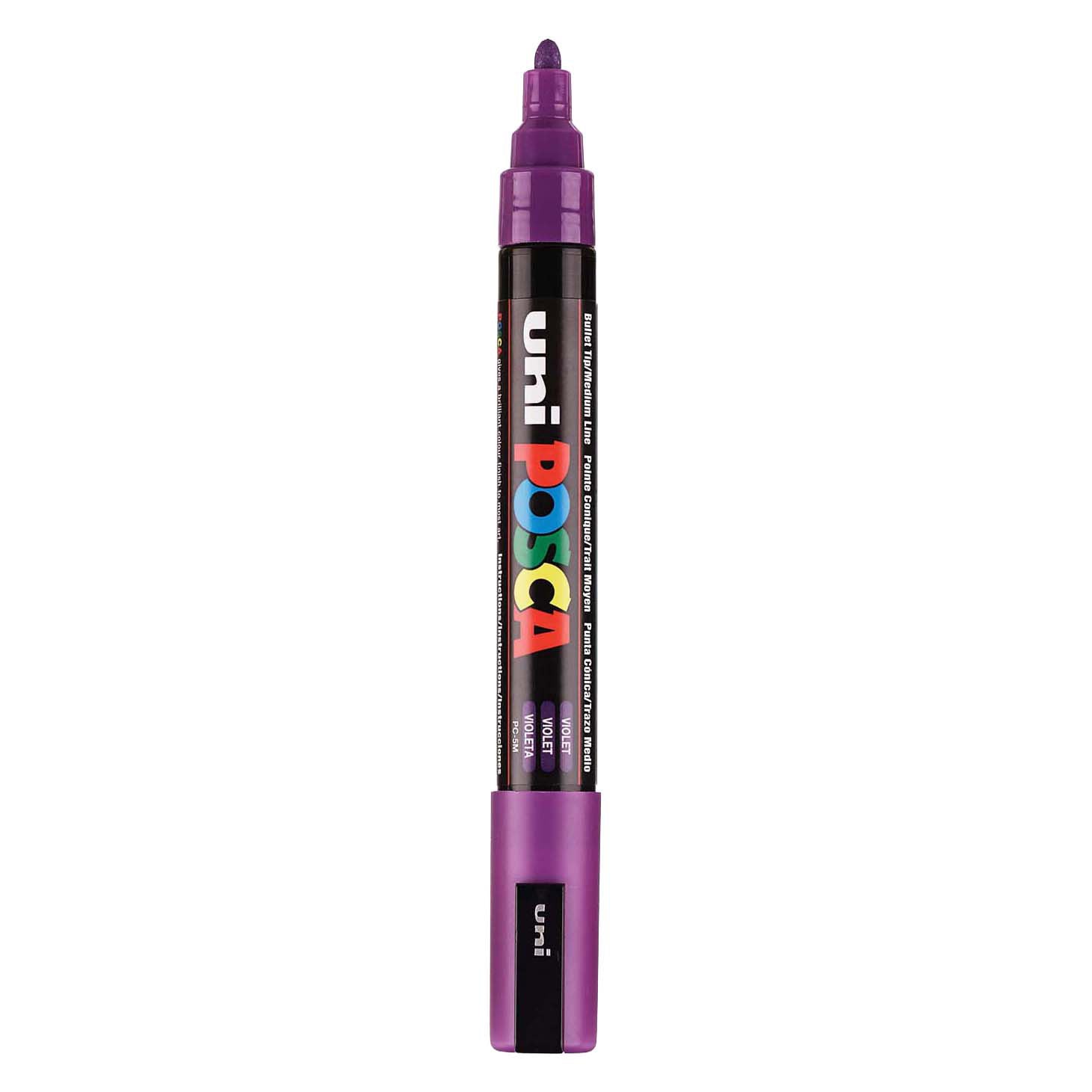 Marqueur Posca Uni-Posca, AFM PC-5M, épaisseur de ligne 2,5 mm, moyen, violet, 1 pièce