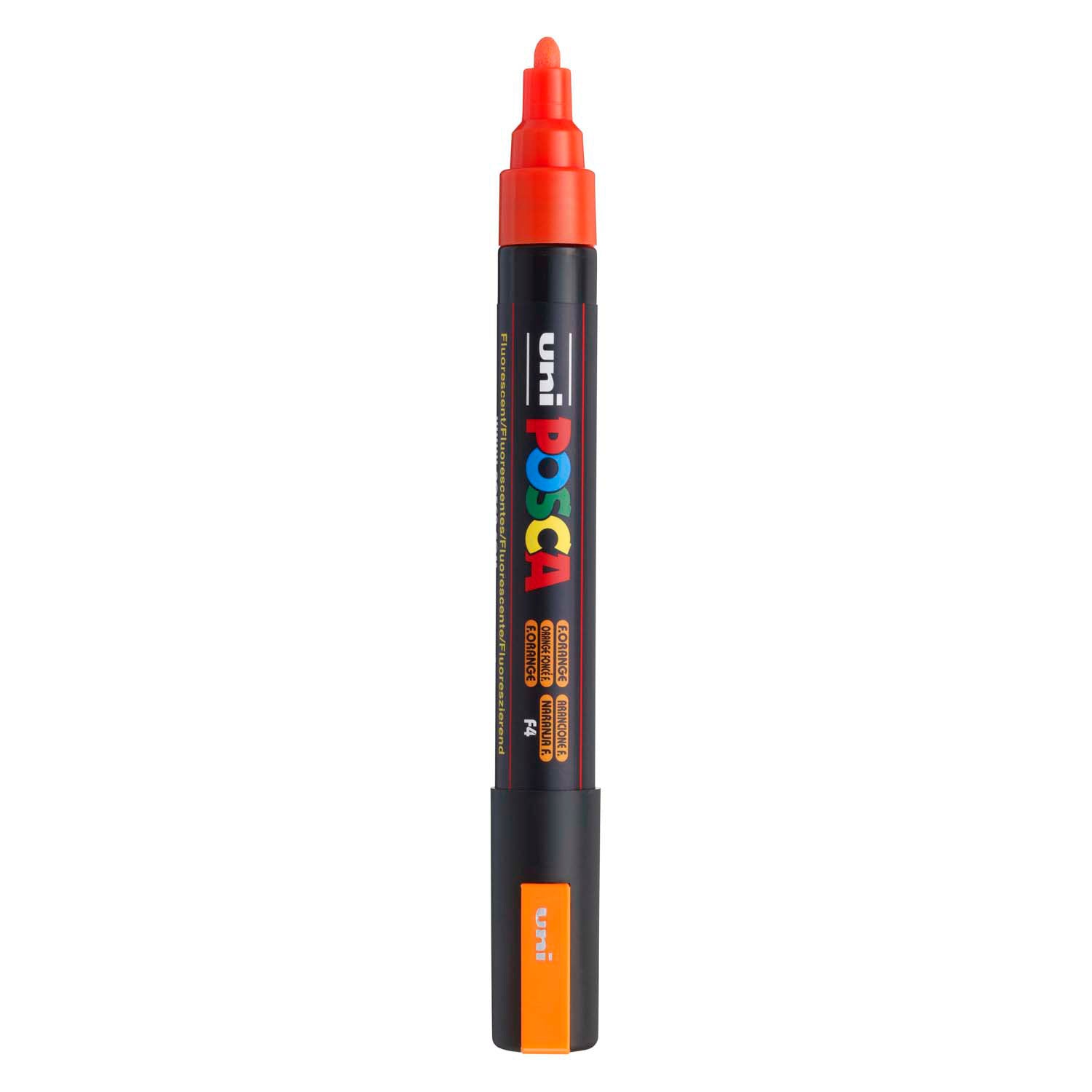 Feutre peinture Uni posca pc5m orange fluo - pointe conique 2,5 mm