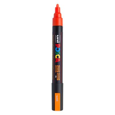 Feutre peinture Uni posca pc5m orange fluo - pointe conique 2,5 mm