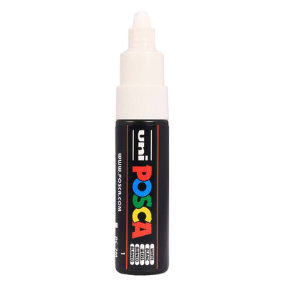 Marqueur peinture Uni posca 7m blanc - pointe conique 4,5mm