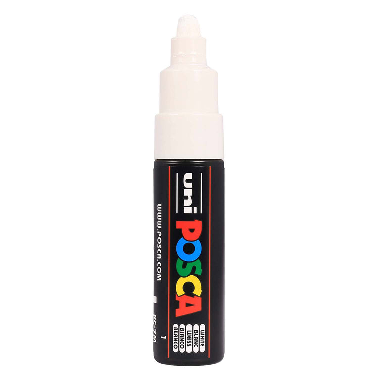 Marqueur peinture Uni posca 7m blanc - pointe conique 4,5mm
