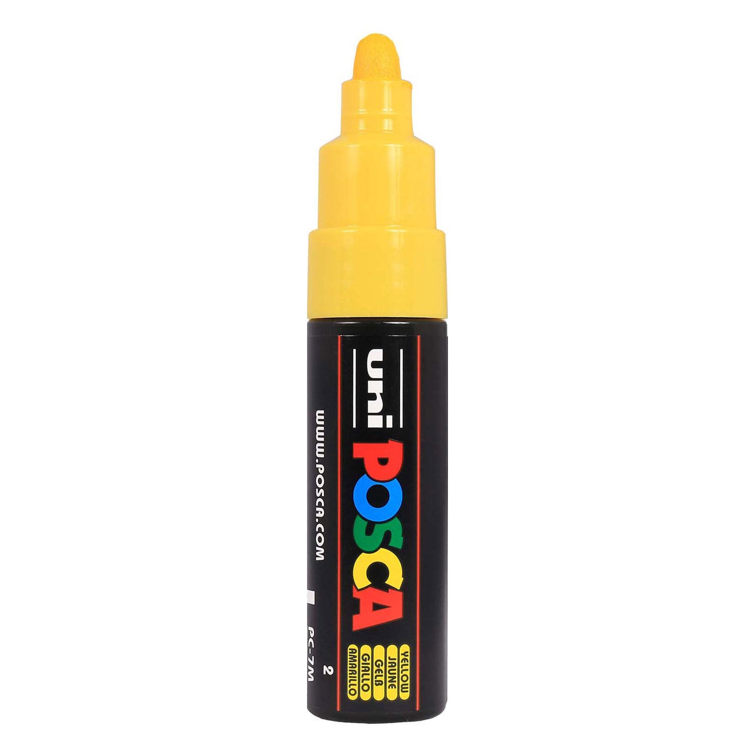Marqueur peinture Uni posca 7m jaune - pointe conique 4,5mm