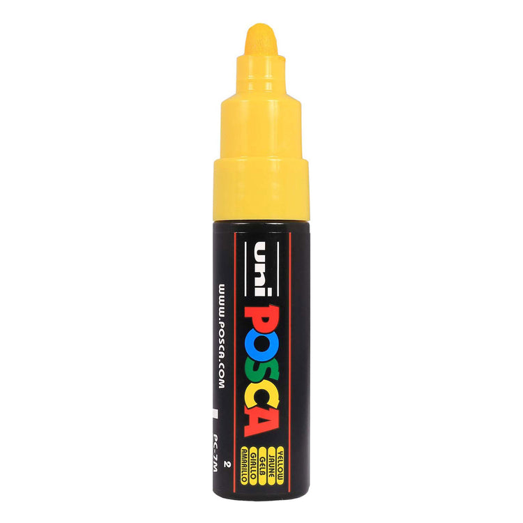 Marqueur peinture Uni posca 7m jaune - pointe conique 4,5mm