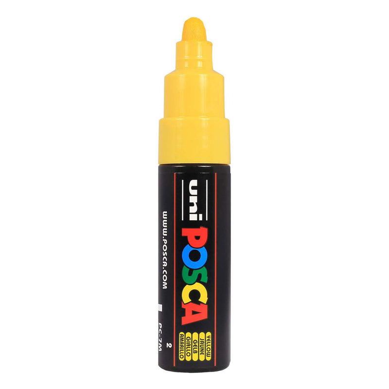 Marqueur peinture Uni posca 7m jaune - pointe conique 4,5mm