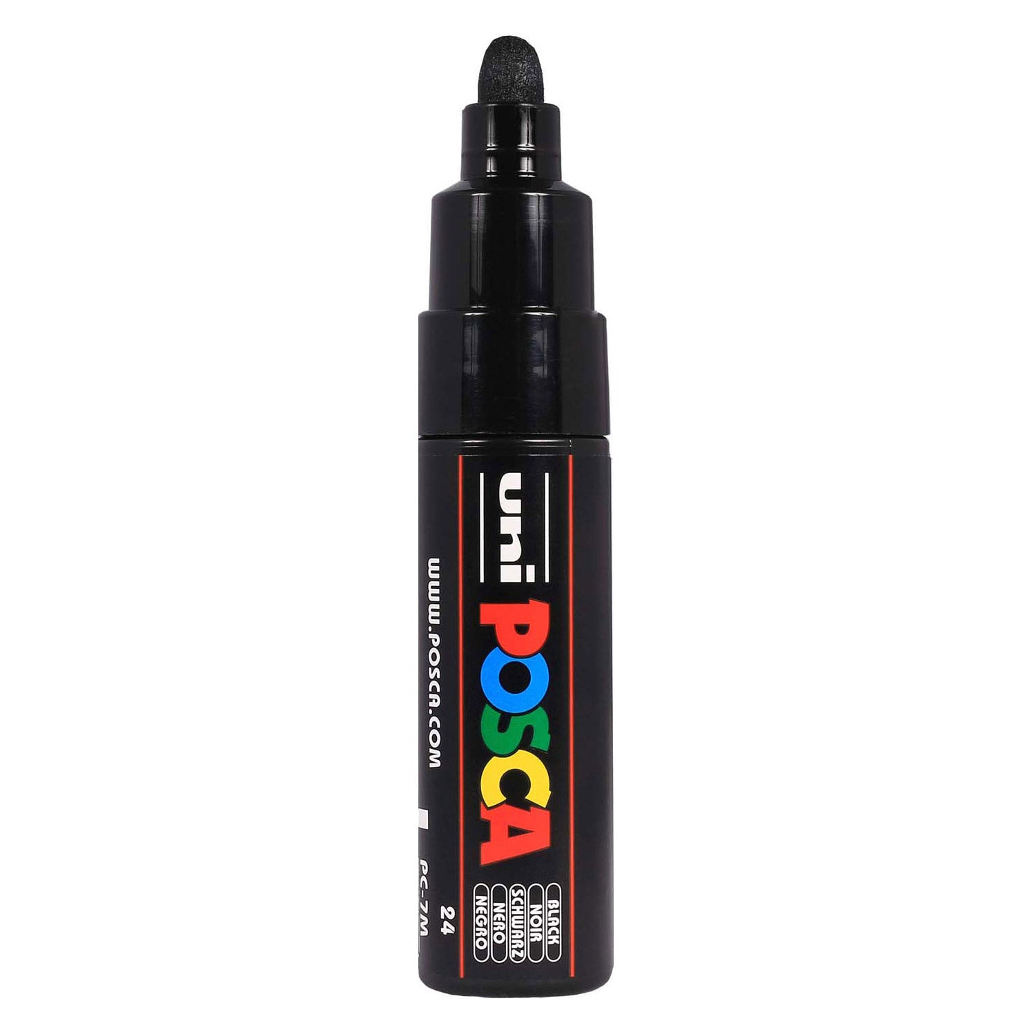 Marqueur peinture Uni posca 7m noir - pointe conique 4,5mm