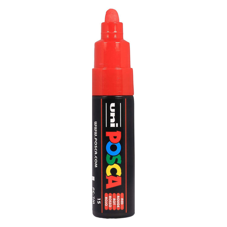 Marqueur peinture Uni posca 7m rouge - pointe conique 4,5mm