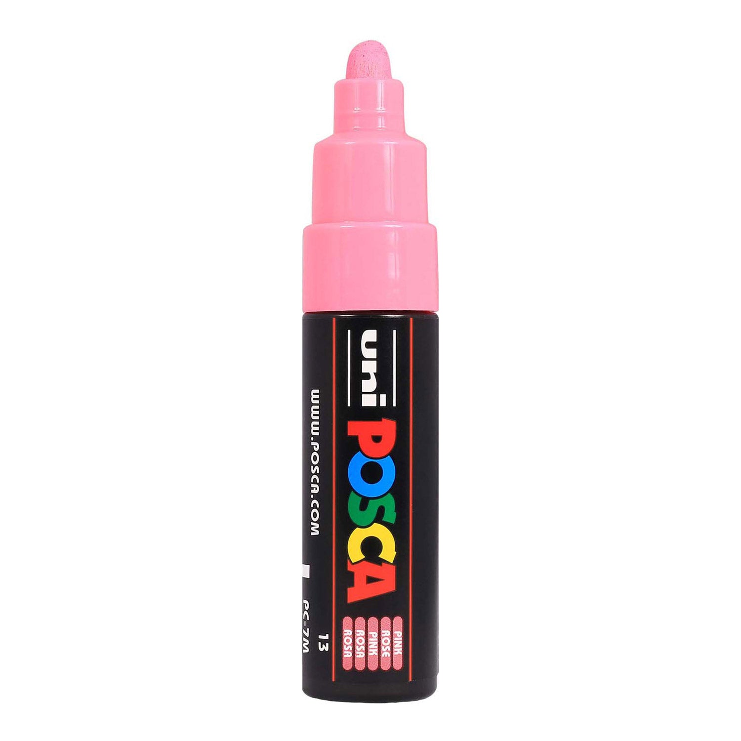 Marqueur peinture Uni posca 7m rose - pointe conique