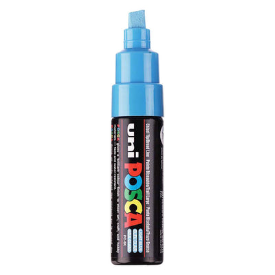 Marqueur Posca Uni-Posca, AFM PC-8K, épaisseur de ligne 8 mm, large, bleu clair, 1 pièce