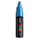 Marker Posca Uni-Posca, AFM PC-8K, épaisseur de ligne 8 mm, large, bleu métallique, 1 pièce