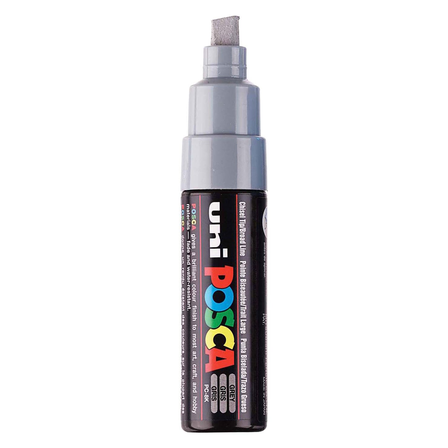 Marqueur Posca Uni-Posca, AFM PC-8K, épaisseur de ligne 8 mm, large, gris, 1 pièce