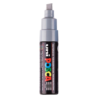 Marqueur Posca Uni-Posca, AFM PC-8K, épaisseur de ligne 8 mm, large, gris, 1 pièce