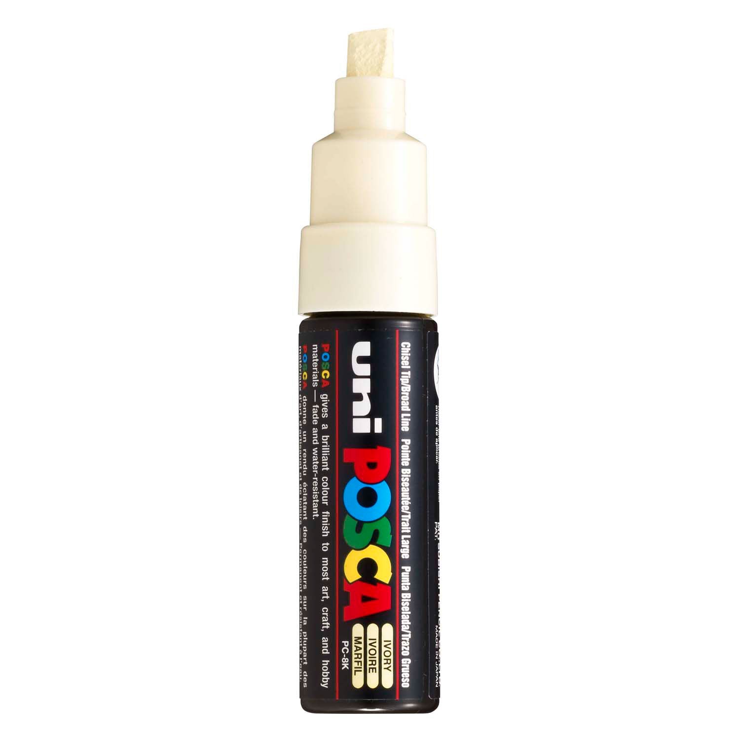 Marqueur Posca Uni-Posca, AFM PC-8K, épaisseur de ligne 8 mm, large, ivoire, 1 pièce