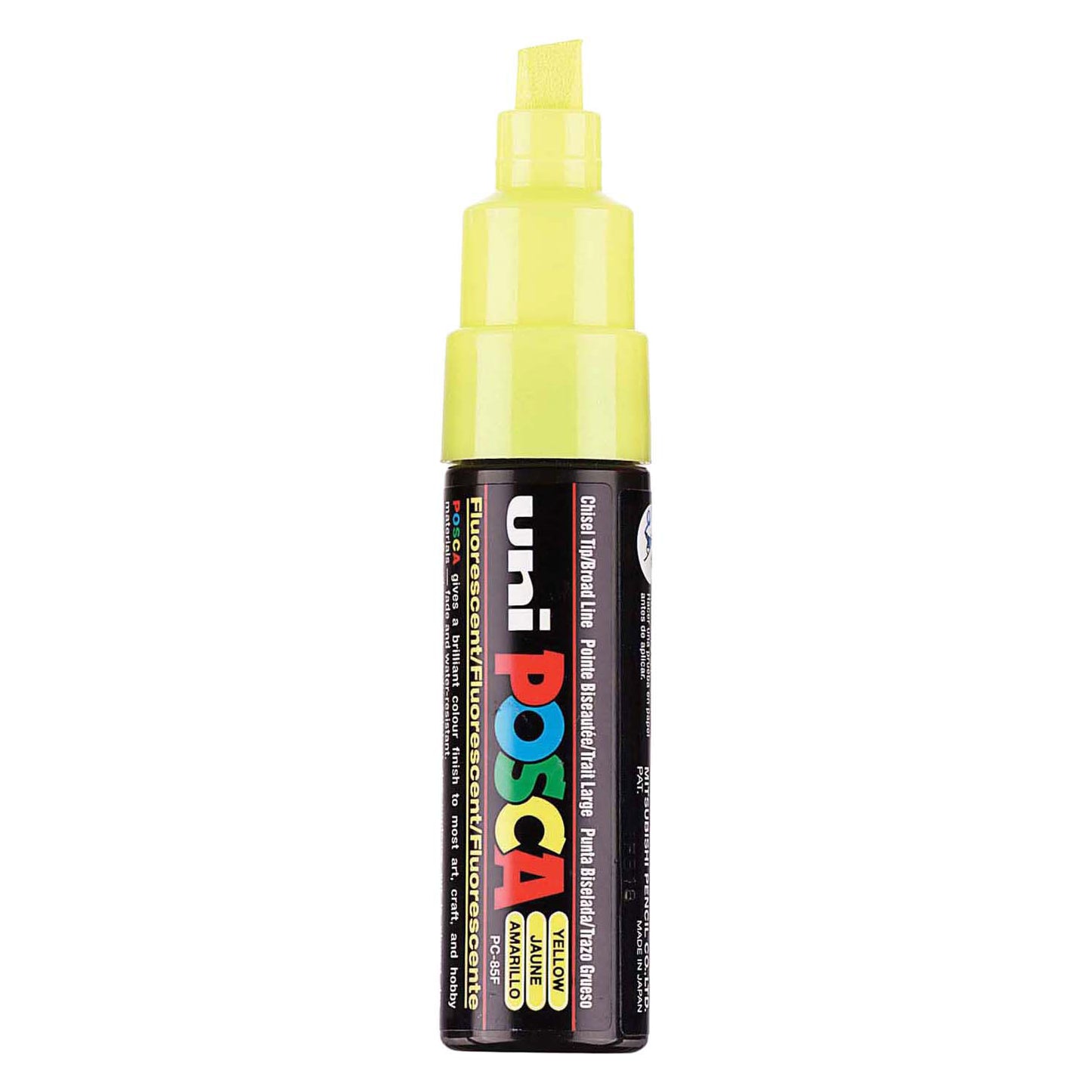 Marker Posca Uni-Posca, AFM PC-8K, épaisseur de ligne 8 mm, large, jaune, 1 pièce