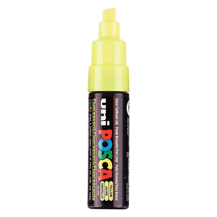 Marker Posca Uni-Posca, AFM PC-8K, épaisseur de ligne 8 mm, large, jaune, 1 pièce