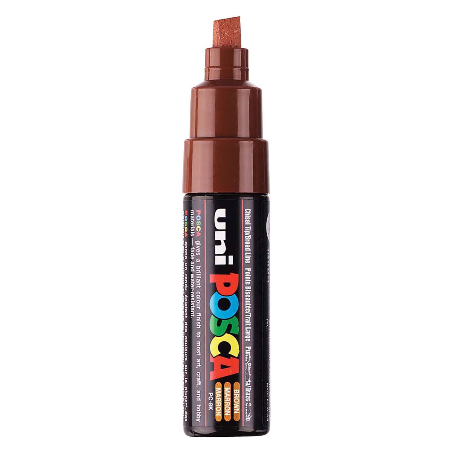 Marqueur Posca Uni-Posca, AFM PC-8K, épaisseur de ligne 8 mm, large, marron, 1 pièce