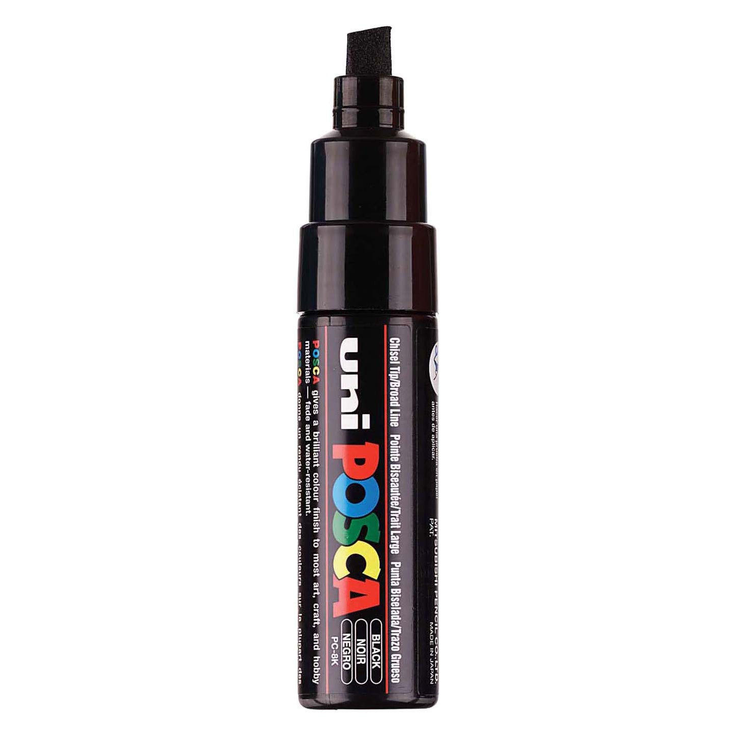 Marker Posca Uni-Posca, AFM PC-8K, épaisseur de ligne 8 mm, large, noir, 1 pièce