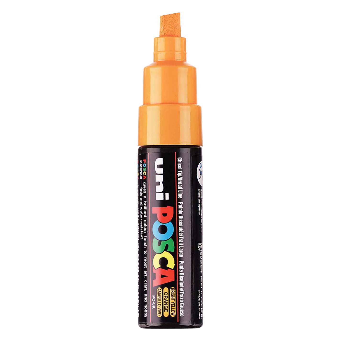 Marqueur Posca Uni-Posca, AFM PC-8K, épaisseur de ligne 8 mm, large, jaune vif, 1 pièce