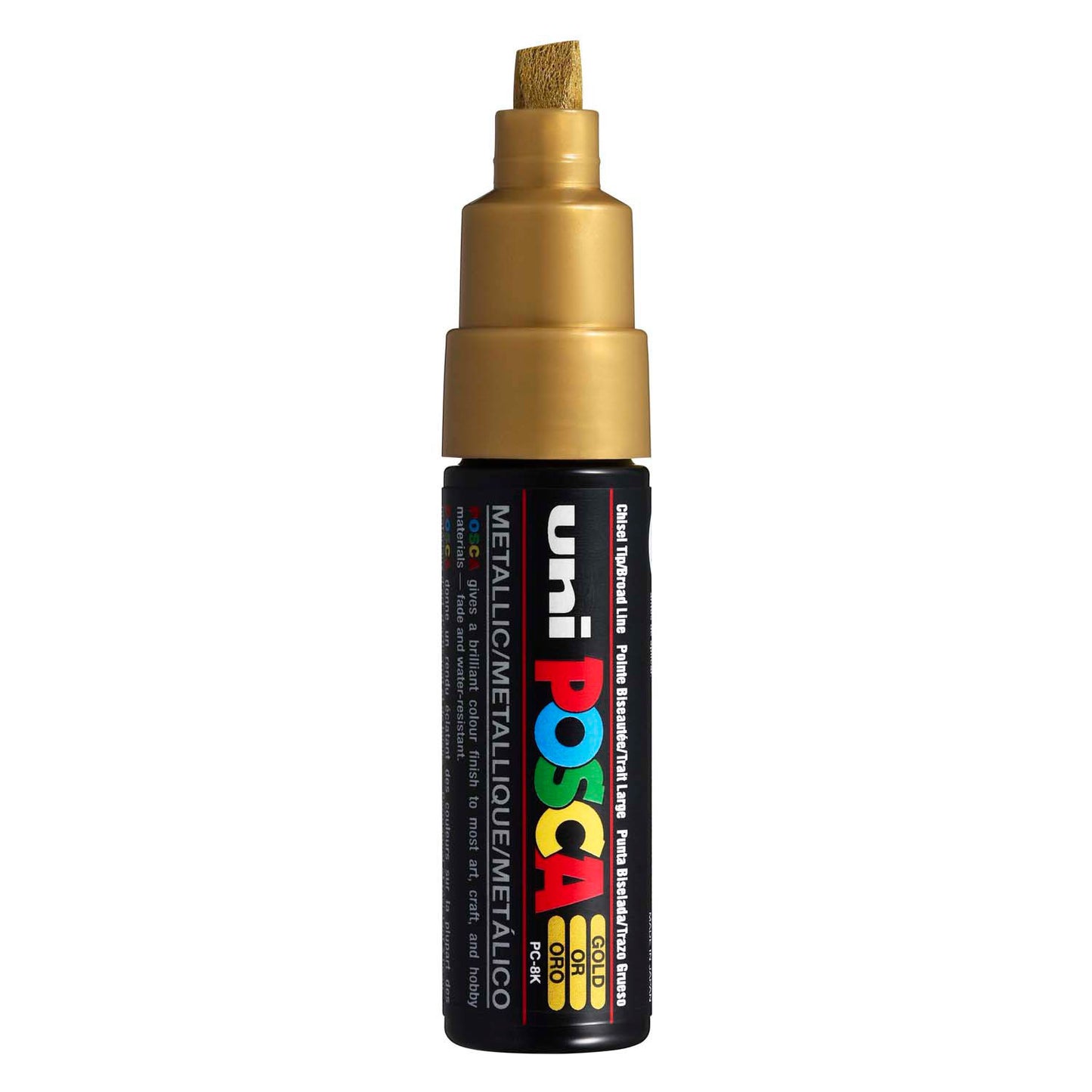 Marqueur Posca Uni-Posca, AFM PC-8K, épaisseur de ligne 8 mm, large, or, 1 pièce