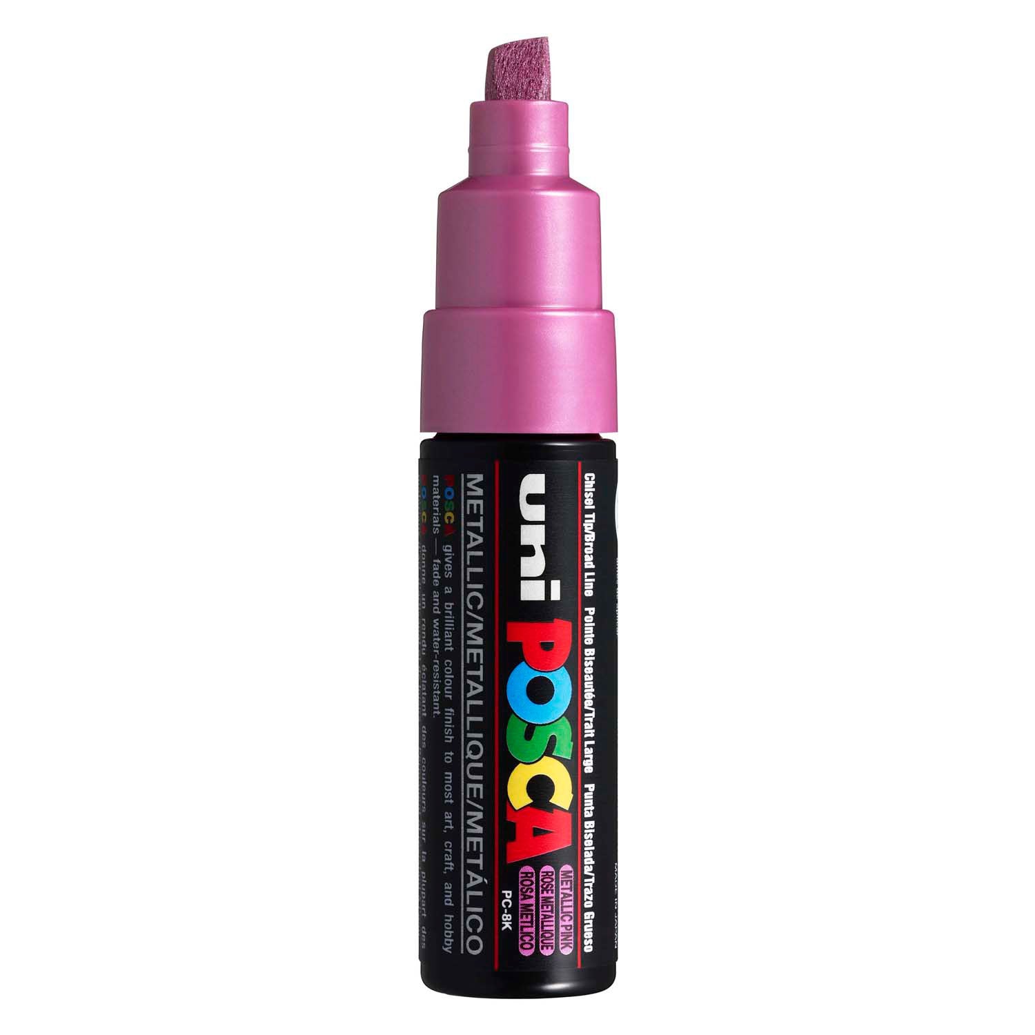 Marker Posca Uni-Posca, AFM PC-8K, épaisseur de ligne 8 mm, large, rose métallique, 1 pièce