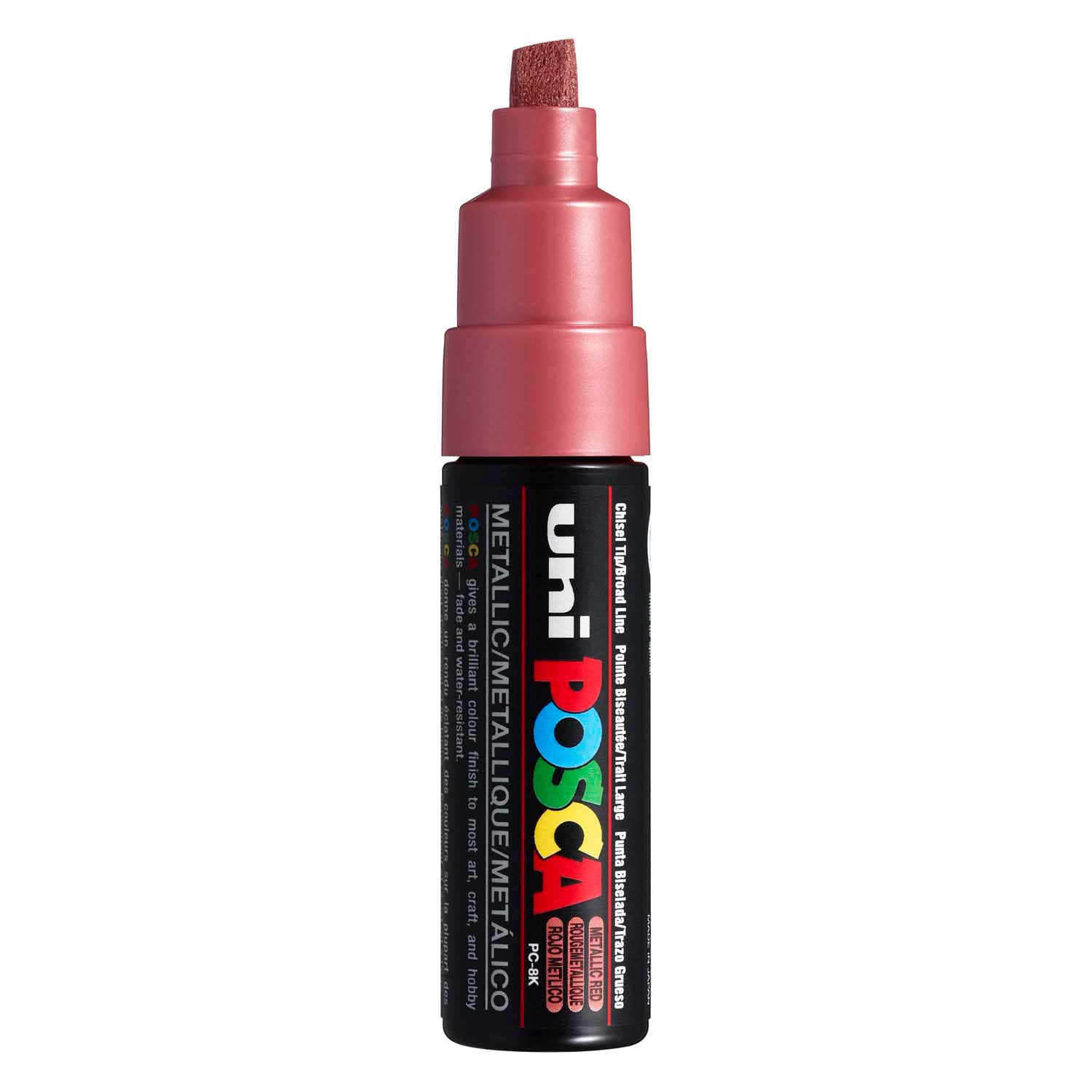 Marqueur Posca Uni-Posca, AFM PC-8K, épaisseur de ligne 8 mm, large, métallique rouge, 1 pièce