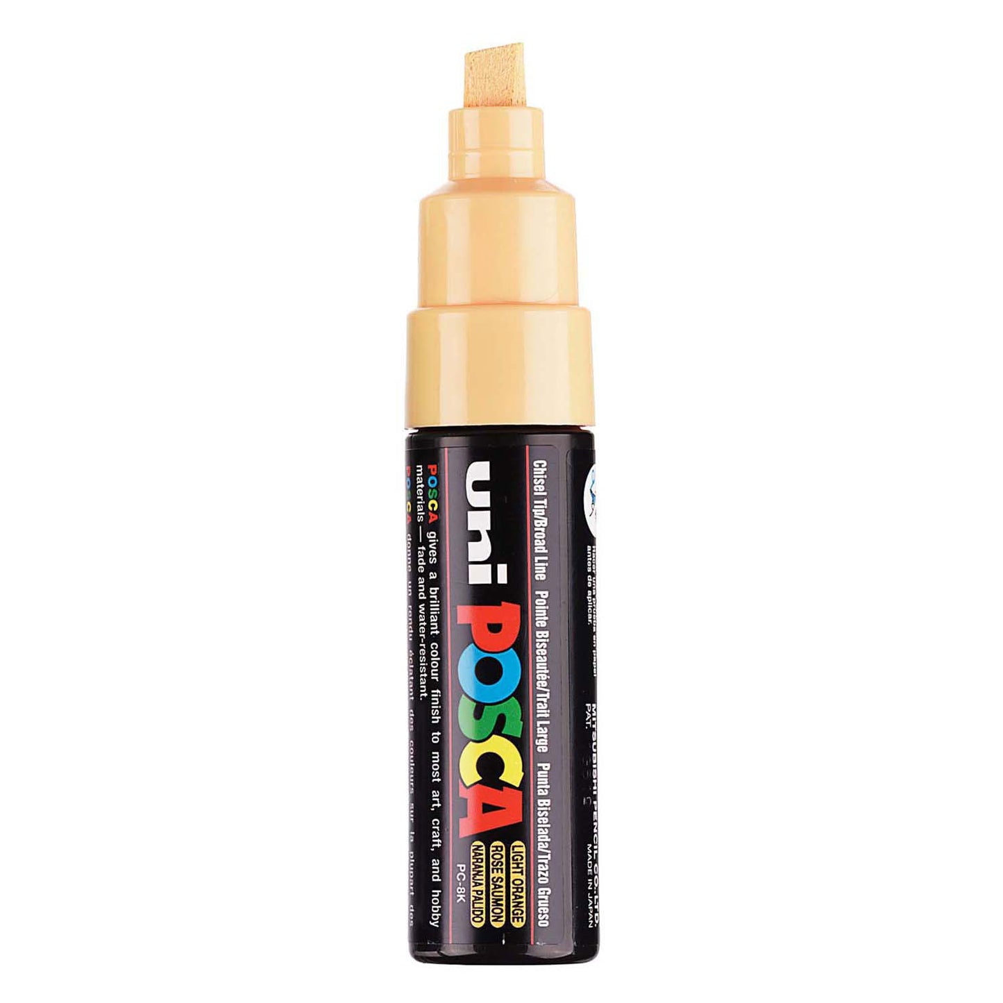 Marqueur Posca Uni-Posca, AFM PC-8K, épaisseur de ligne 8 mm, large, orange pâle, 1 pièce