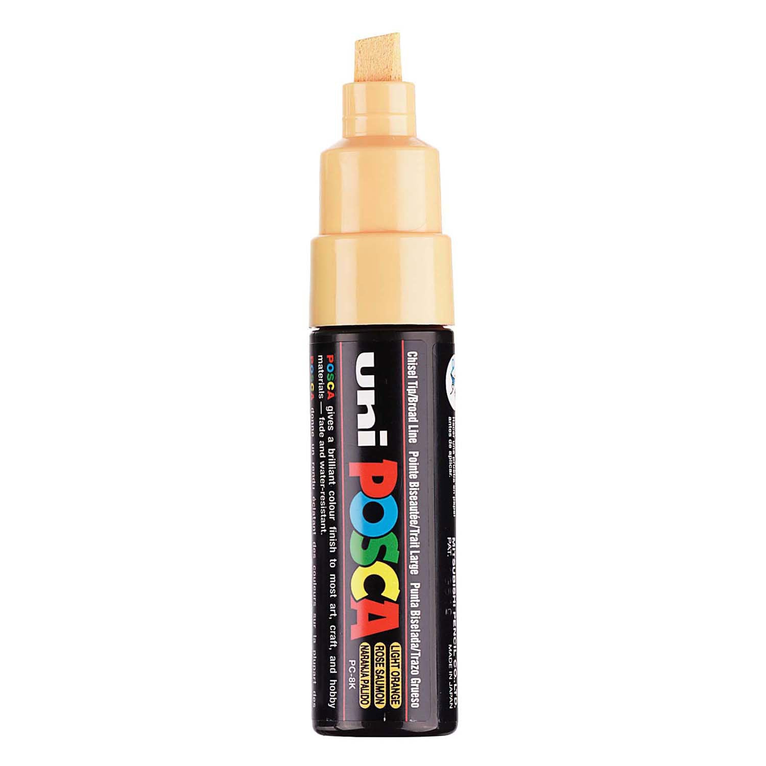 Marqueur Posca Uni-Posca, AFM PC-8K, épaisseur de ligne 8 mm, large, orange pâle, 1 pièce