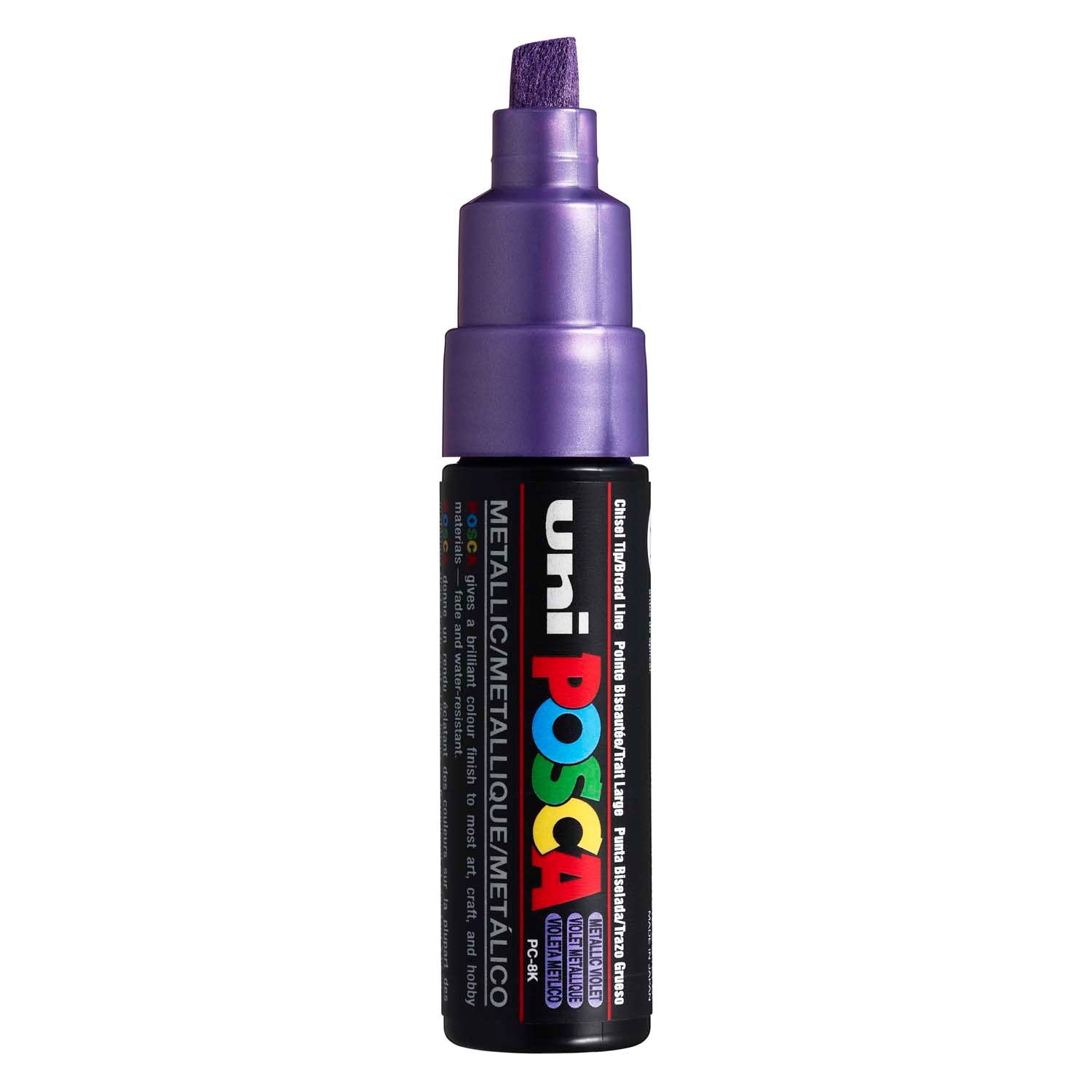 Marker Posca Uni-Posca, AFM PC-8K, épaisseur de ligne 8 mm, large, violet métallique, 1 pièce
