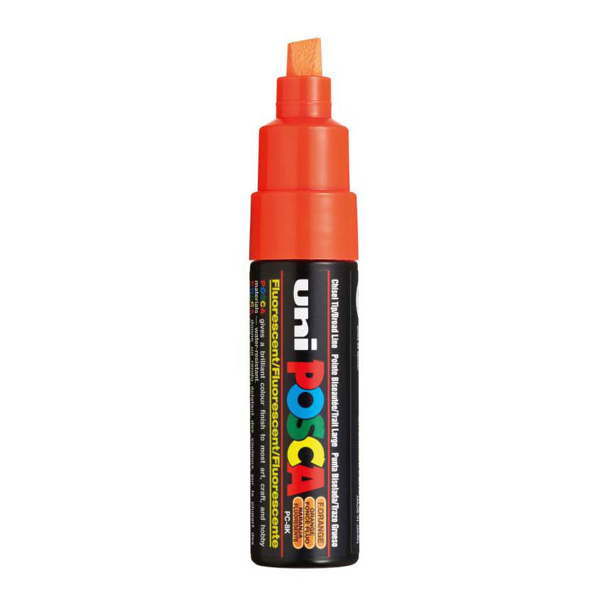 Marker Posca Uni-Posca, AFM PC-8K, épaisseur de ligne 8 mm, large, orange fluorescent, 1 pièce