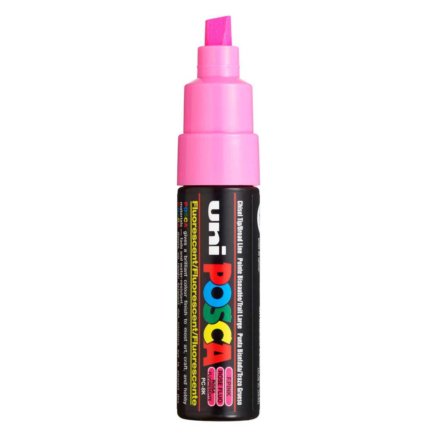 Marqueur Posca Uni-Posca, AFM PC-8K, épaisseur de ligne 8 mm, large, rose fluorescent, 1 pièce