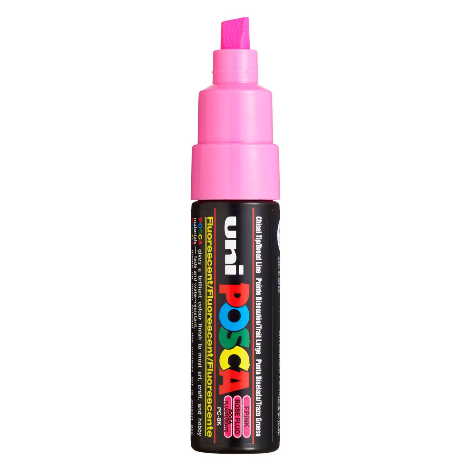 Marqueur Posca Uni-Posca, AFM PC-8K, épaisseur de ligne 8 mm, large, rose fluorescent, 1 pièce