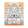 Graine creative graine painting by number set kawaii cakes - incl. peinture acrylique et pinceau