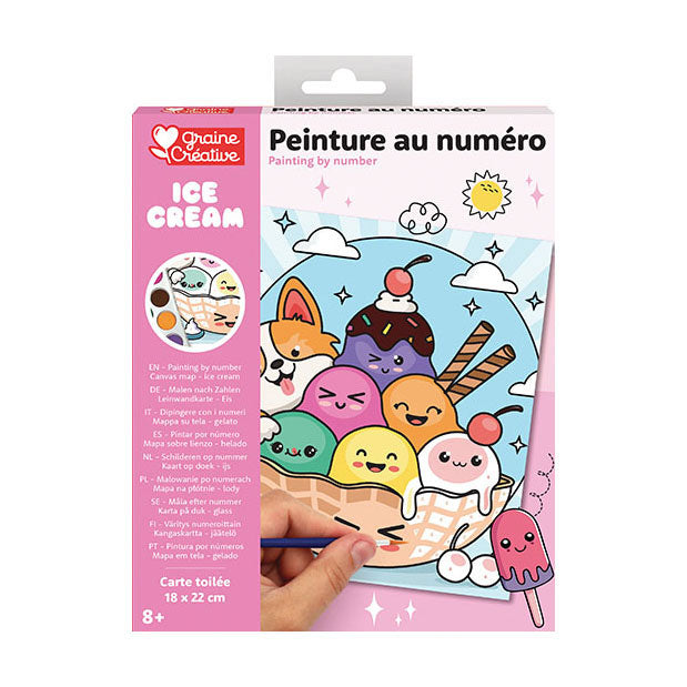 Graine creative graine peinture par numéro glace - incl. peinture acrylique et pinceau
