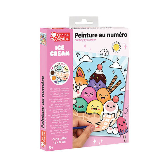 Graine creative graine peinture par numéro glace - incl. peinture acrylique et pinceau