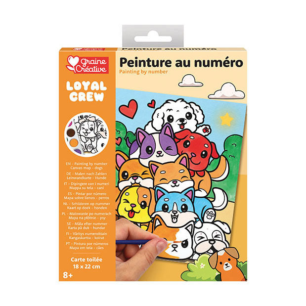 Graine peinture créative graine par numéro set chiens - incl. peinture acrylique et pinceau