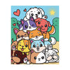 Graine peinture créative graine par numéro set chiens - incl. peinture acrylique et pinceau