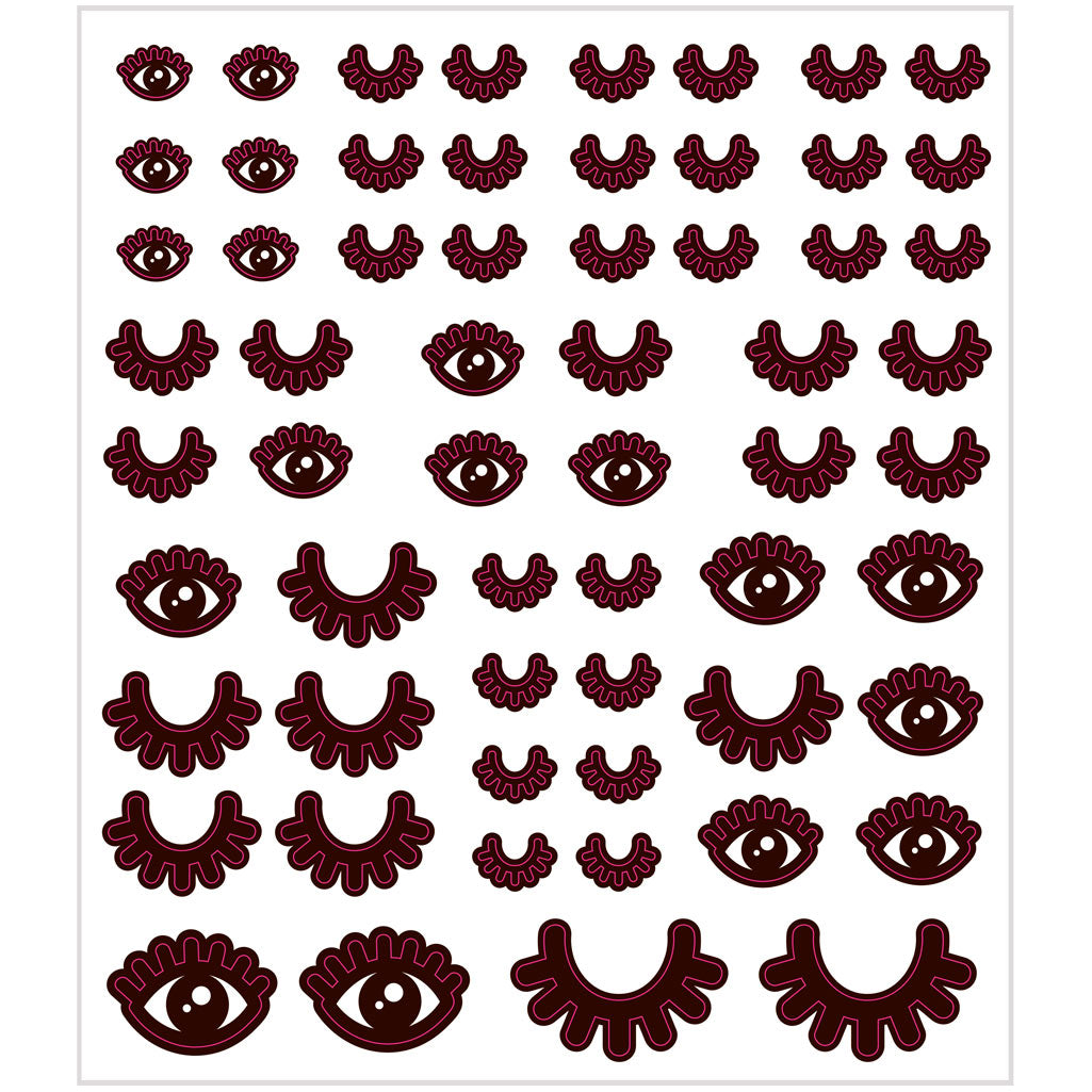 Autocollants Creativ company, yeux, feuille 15x16,5 cm, env. 60 pièces, 1 feuille