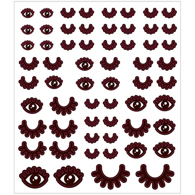 Autocollants Creativ company, yeux, feuille 15x16,5 cm, env. 60 pièces, 1 feuille