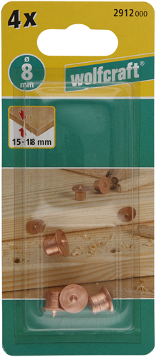 Attaches de chevilles Wolfcraft | marqueurs de chevilles | ø8mm | 4 pièces - 2912000