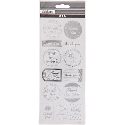 Creativ Company autocollants argent merci, 1 vel