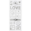 Creativ Company Stickers Silver Love, 1 feuille