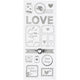 Creativ Company Stickers Silver Love, 1 feuille