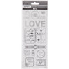 Creativ Company Stickers Silver Love, 1 feuille